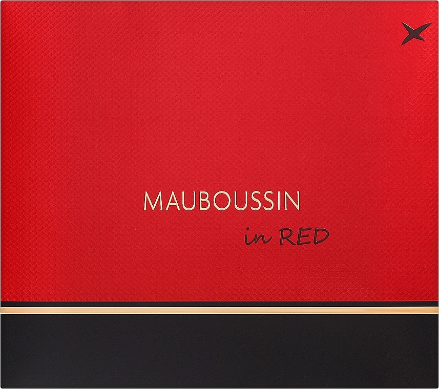 Mauboussin In Red - Набор (edp/100ml + sh/gel/100ml + b/milk/100ml + pouch) — фото N1