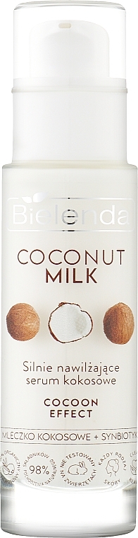 Кокосова сироватка сильно зволожувальна для обличчя - Bielenda Coconut Milk Strongly Moisturizing Coconut Serum — фото N1
