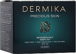 Регенерувальний денний крем для обличчя 70+ - Dermika Precious Skin SPF20 — фото N1