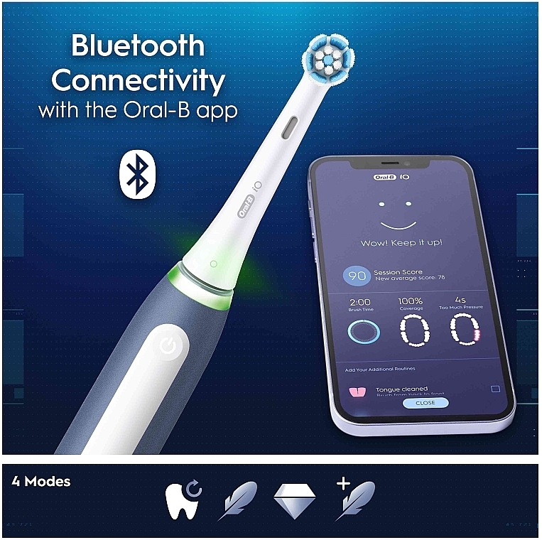 Электрическая зубная щетка + футляр - Oral-B iO My Way Series 4 Ocean Blue — фото N8
