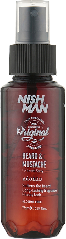 Спрей для ухода за бородой и усами - Nishman Beard & Mustache Perfumed Spray Adonis — фото N1