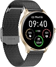 Смарт-часы, черная/золотая сталь - Garett Smartwatch Classy — фото N3
