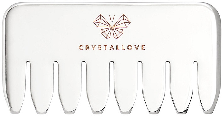 Гребінь для масажу шкіри голови й тіла з іржостійкої сталі - Crystallove Cryo Ice Comb — фото N2