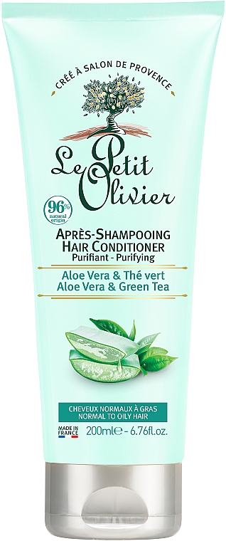 Кондиціонер для нормального і жирного волосся - Le Petit Olivier Aloe Vera & Green Tea