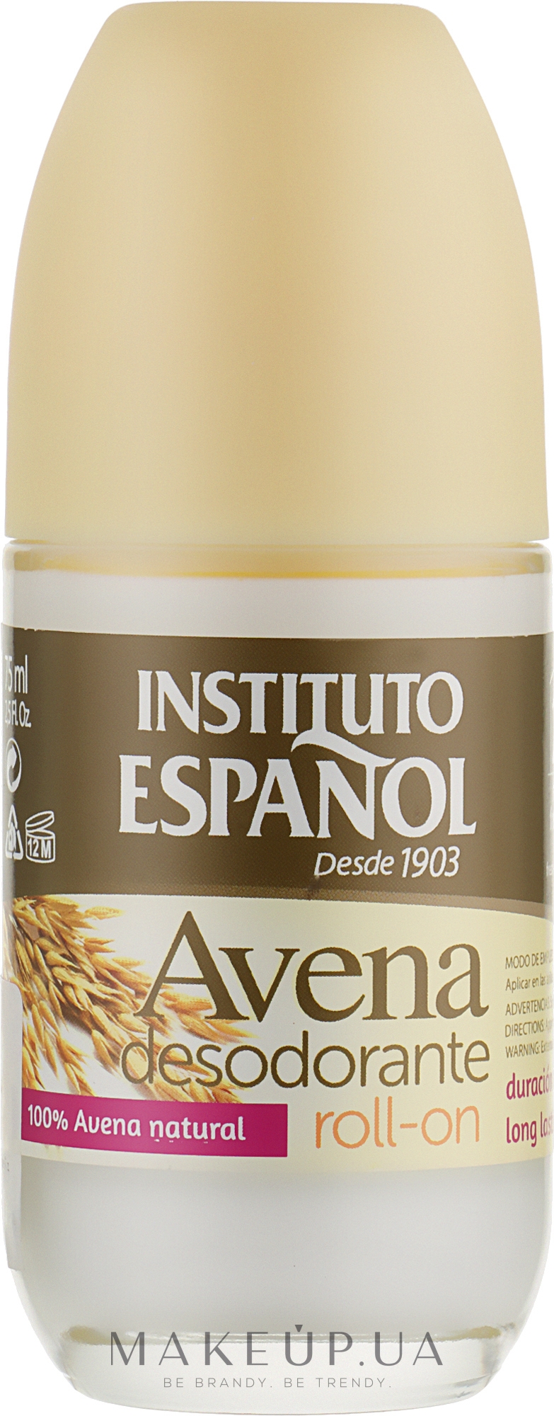 Кульковий дезодорант - Instituto Espanol Avena Deodorant Roll-on — фото 75ml