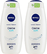 Набір - NIVEA Creme Soft (sh/gel/2x500ml) — фото N2