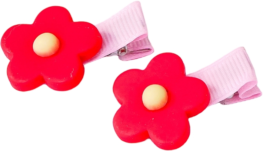 Заколка для волос с цветком, красная - Lolita Accessories  — фото N2