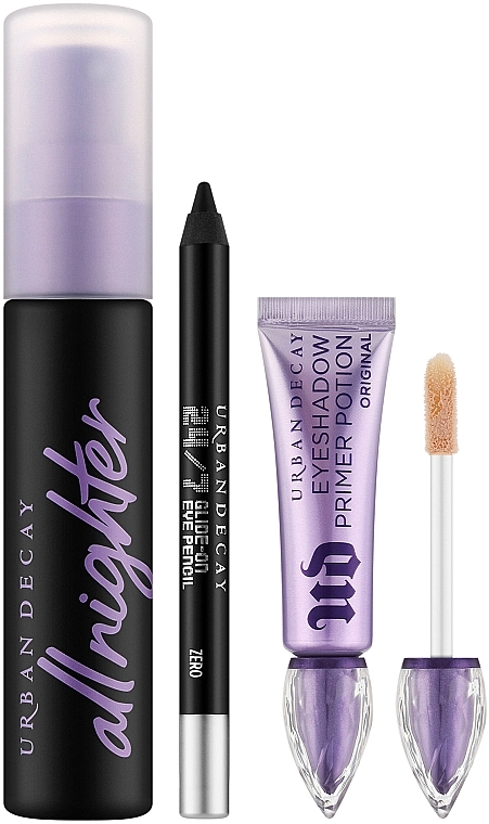 Набір для макіяжу - Urban Decay Legendary Holiday Travel Makeup Set (pensil/8g + sprey/30ml + eye/primer/5ml) — фото N2