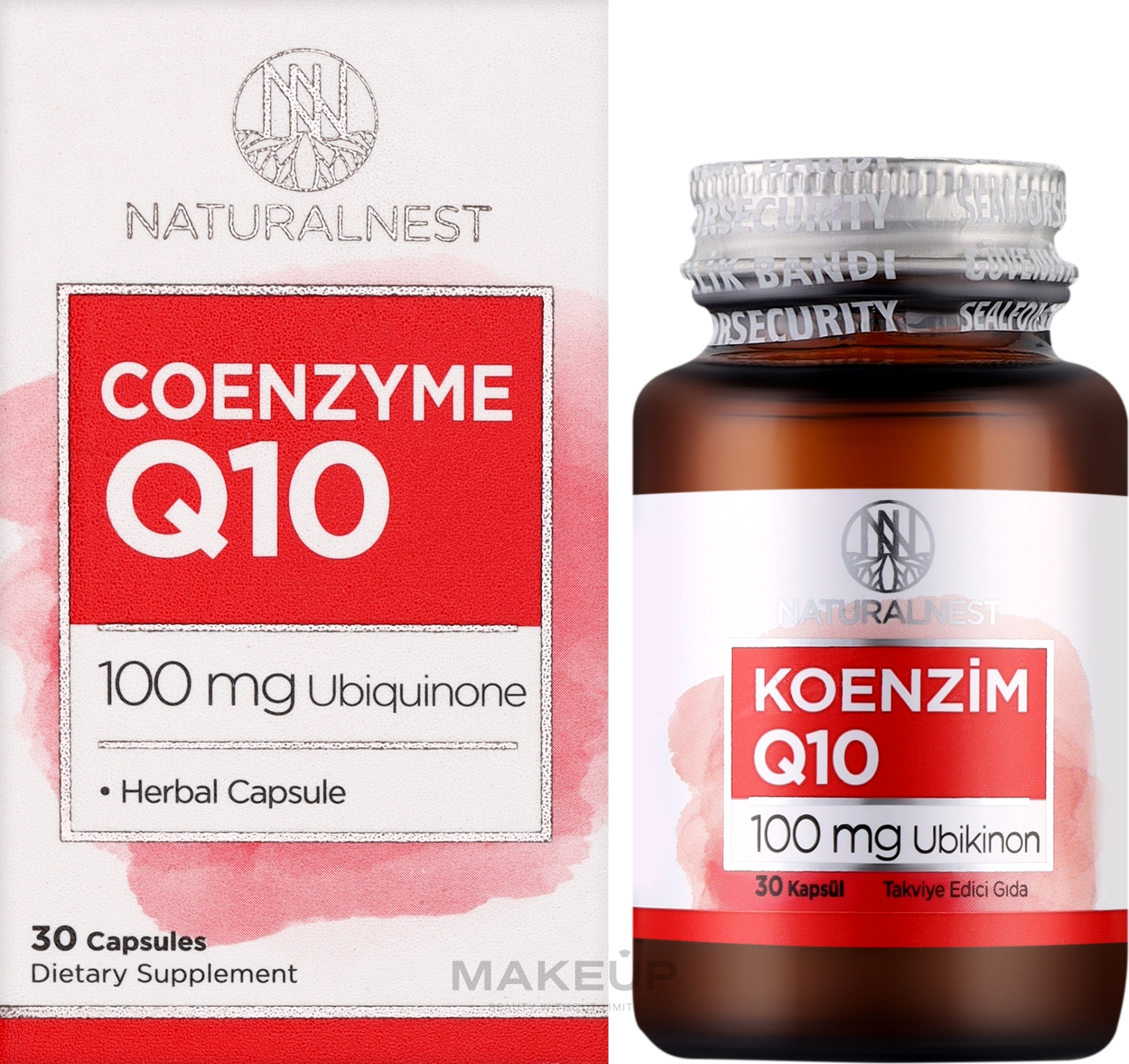 Диетическая добавка "Коэнзим Q10", 100 мг - NaturalNest Coenzyme Q10 — фото 30шт