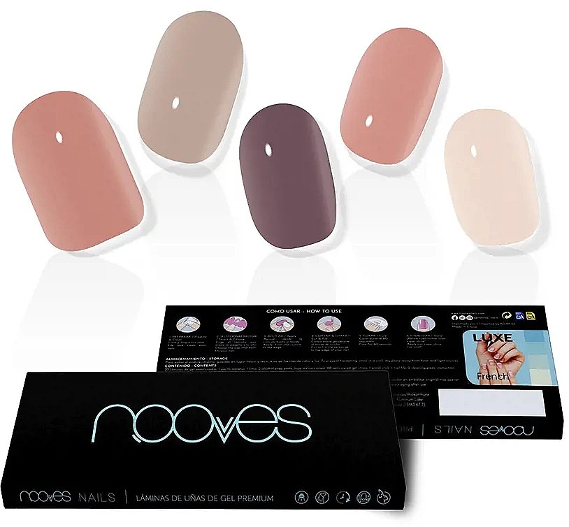 Набор гелевых наклеек для ногтей - Nooves Premium Luxe Secret Earth Solid Color — фото N2