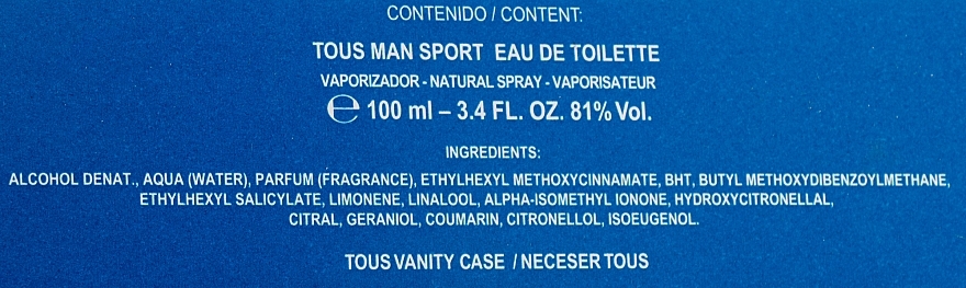 Tous Man Sport - Набір (edt/100ml + bag/1pcs) — фото N4