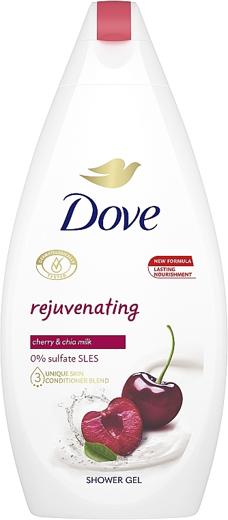  Гель для душу "Омолодження. Вишня та молочко чіа" -  Dove Rejuvenating Shower Gel