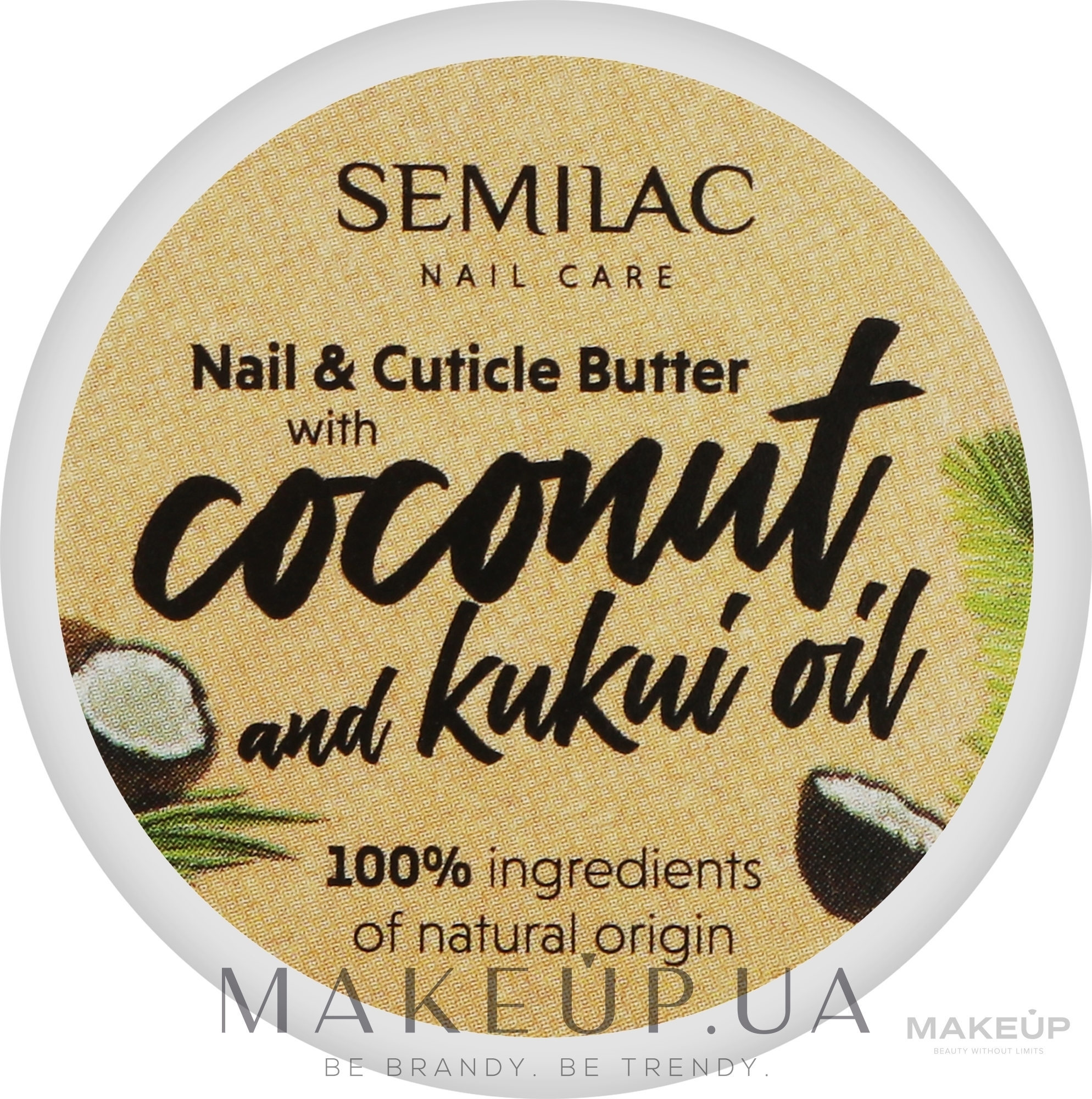 Масло для кутикулы и ногтей с кокосовым маслом - Semilac Nail Care Coconut and Kukui Oil — фото 12g