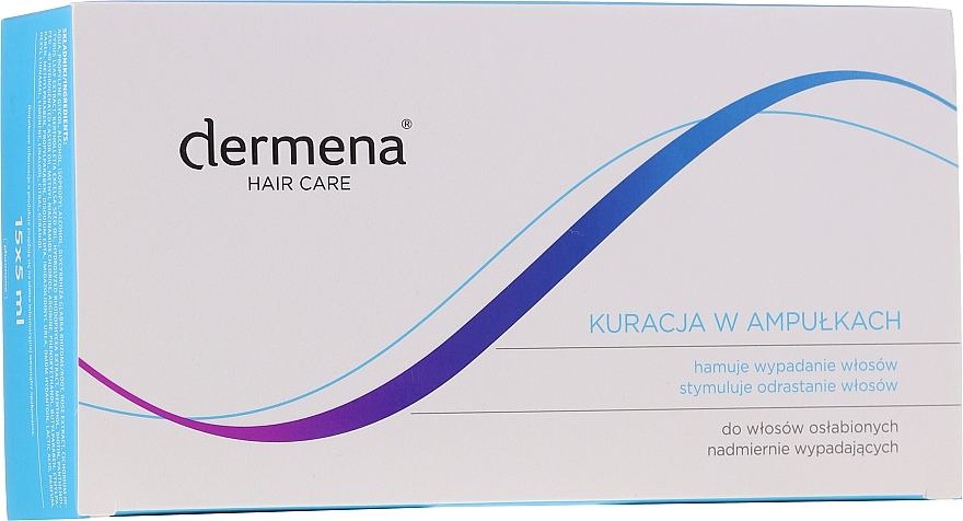 Ампулы против выпадения волос, для женщин - Dermena Hair Care Ampoules Against Hair Loss — фото N1