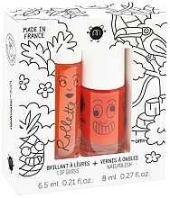 Парфумерія, косметика Набір - Nailmatic Kids Set Tropical (lip/gloss/6,5ml + nail/polish/8ml)