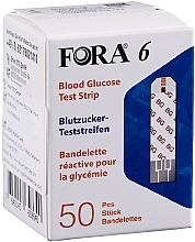 Парфумерія, косметика Тест-полоски на уровень глюкозы в крови - Fora 6 Blood Glucose Test Strip