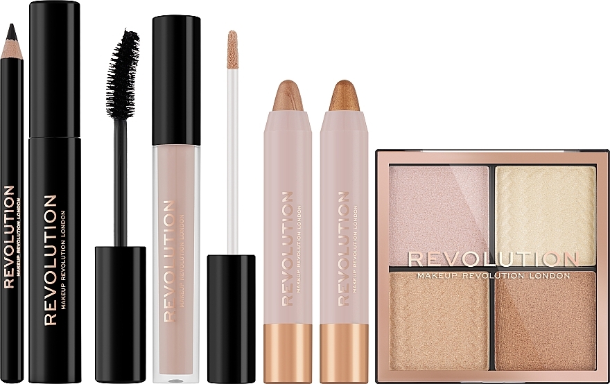 Набір, 6 продуктів - Makeup Revolution Get The Look: Metallic Glam Makeup Gift Set — фото N2