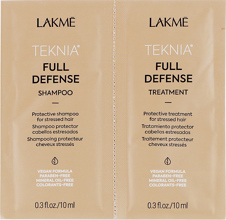 Набор пробников - Lakme Teknia Full Defense (shmp/10ml + h/mask/10ml) — фото N2