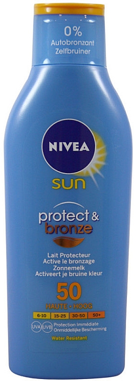 Солнцезащитный лосьон для тела "Защита и загар" - NIVEA Sun Protect & Bronze Tan Activating Lotion SPF 50 — фото N1