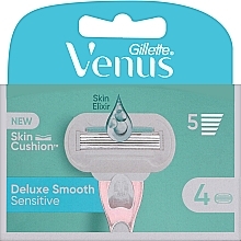 Духи, Парфюмерия, косметика Сменные кассеты для бритья, 4 шт. - Gillette Venus Deluxe Smooth Sensitive Rose Gold