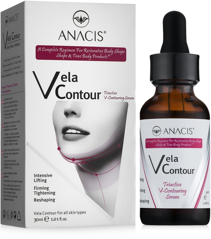 Ліполітична сироватка для підтягнення V-контура обличчя - Anacis Vela Contour Triactive V Contouring Serum