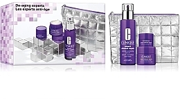 Набор - Clinique De-Aging Experts (serum/50ml + cr/15ml + eye/cr/5ml + bag) — фото N1