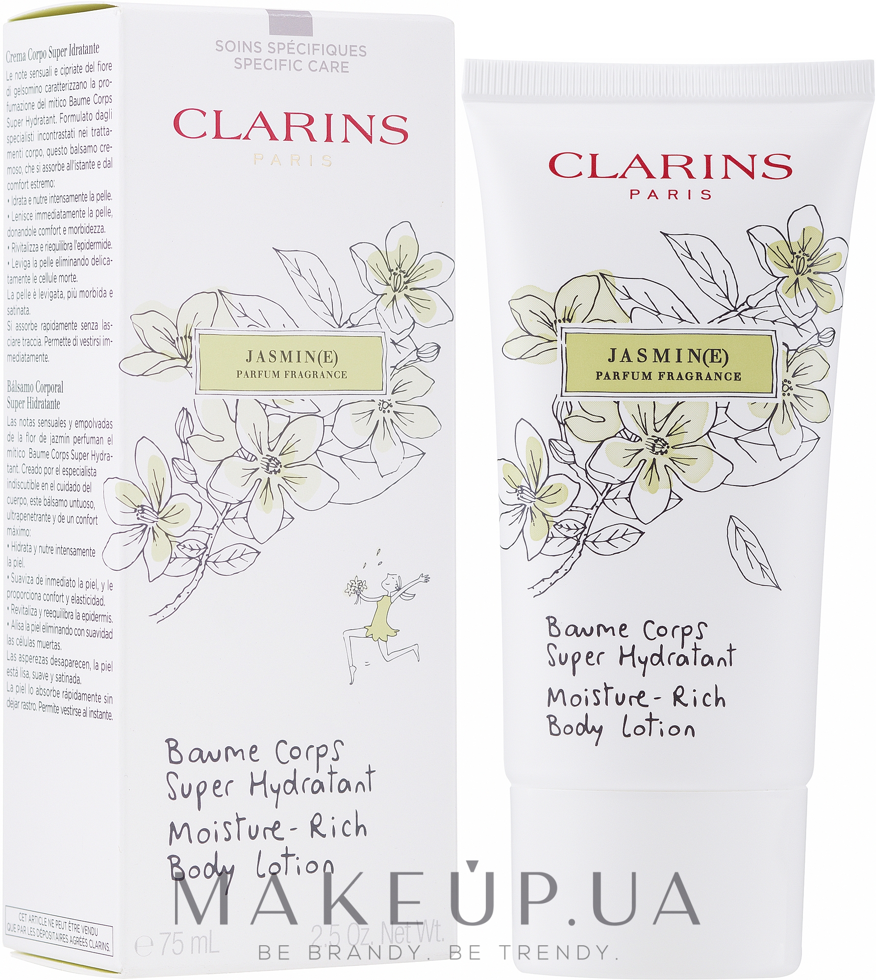 Увлажняющий лосьон для тела с ароматом жасмина - Clarins Moisture-Rich Body Lotion Jasmine — фото 75ml