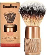 Помазок для бритья, розовое золото - Bambaw Vegan Shaving Brush Rose Gold — фото N1