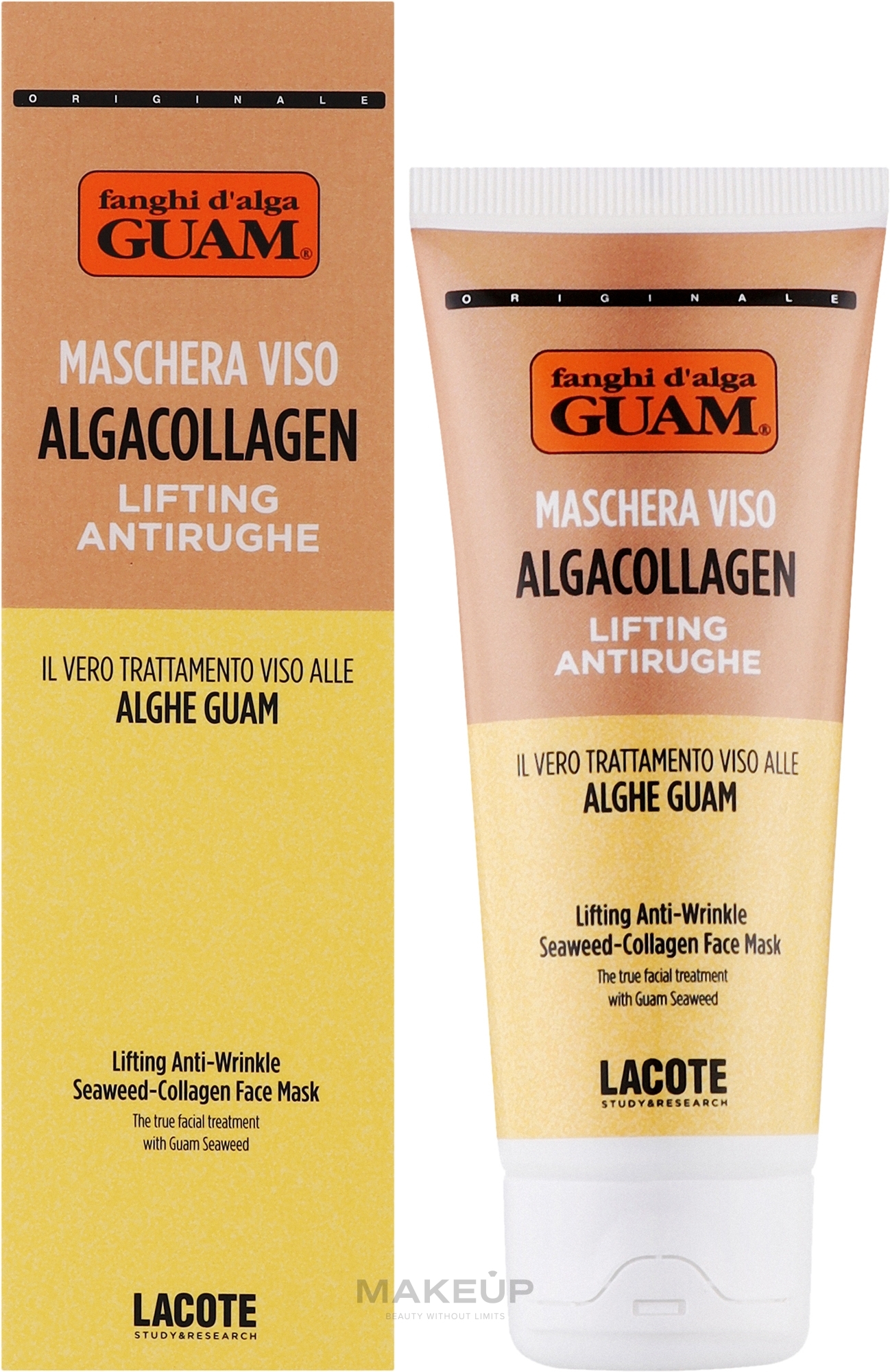 Лифтинг-маска для лица с противовозрастным действием - Guam Algacollagen Lifting Anti-Wrinkle Seaweed-Collagen Face Mask — фото 75ml