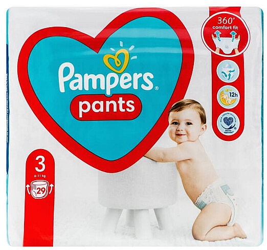 Подгузники-трусики Pants Размер 3, 6-11 кг, 29шт. - Pampers — фото N1