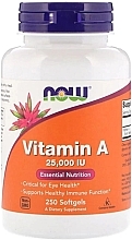 Пищевая добавка "Витамин А" - Now Foods Vitamin A 25000 IU Essential Nutrition — фото N3