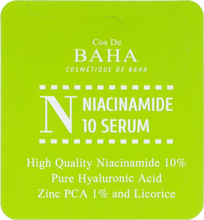 Сыворотка для лица с ниацинамидом и цинком - Cos De BAHA Niacinamide Serum with Zinc (пробник) — фото N1