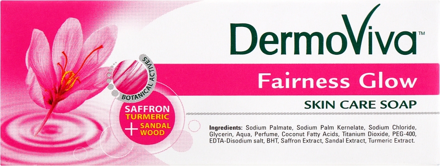 Мыло отбеливающие - Dabur DermoViva Fairness Glow Skin Soap — фото N3