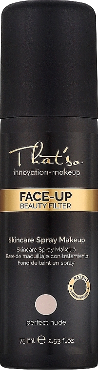 Коригувальний спрей для обличчя - That'so Face-Up Beauty Filter Perfect Nude — фото N1