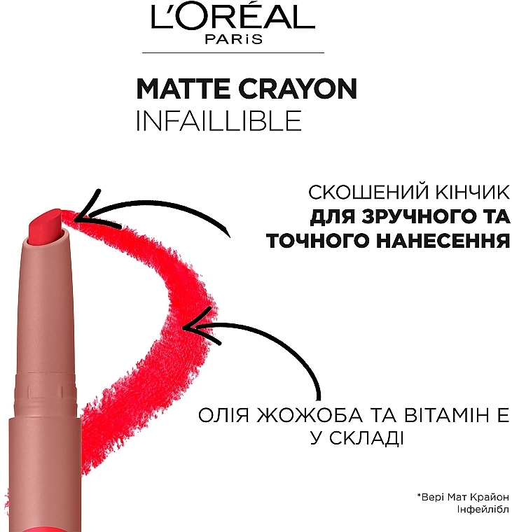 Матова помада-олівець для губ - L'Oreal Paris Matte Lip Crayon — фото N5