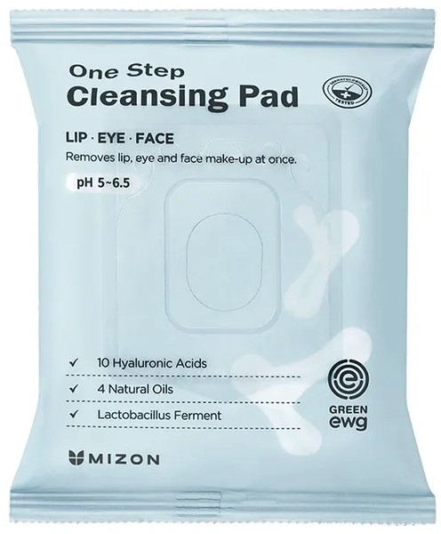 Очищувальні серветки для обличчя, 30 шт. - Mizon One Step Cleansing Pad — фото 85g