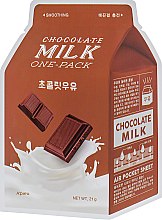 Духи, Парфюмерия, косметика Тканевая маска "Шоколад" - A'pieu Chocolate Milk One-Pack