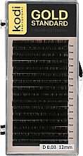 Духи, Парфюмерия, косметика Накладные ресницы Gold Standart D 0.03 (16 рядов: 12 мм) - Kodi Professional