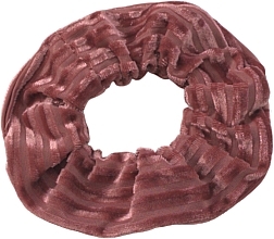Резинка бархатная для волос, розовая в полоску - Lolita Accessories — фото N1