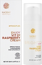 Освітлювальний крем для обличчя - Naobay Principles Brighten Vit C Raspberry Cream — фото N2