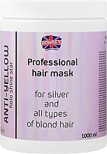 Маска для сивого та світлого волосся - Ronney Professional Anti-Yellow Hair Mask — фото N1