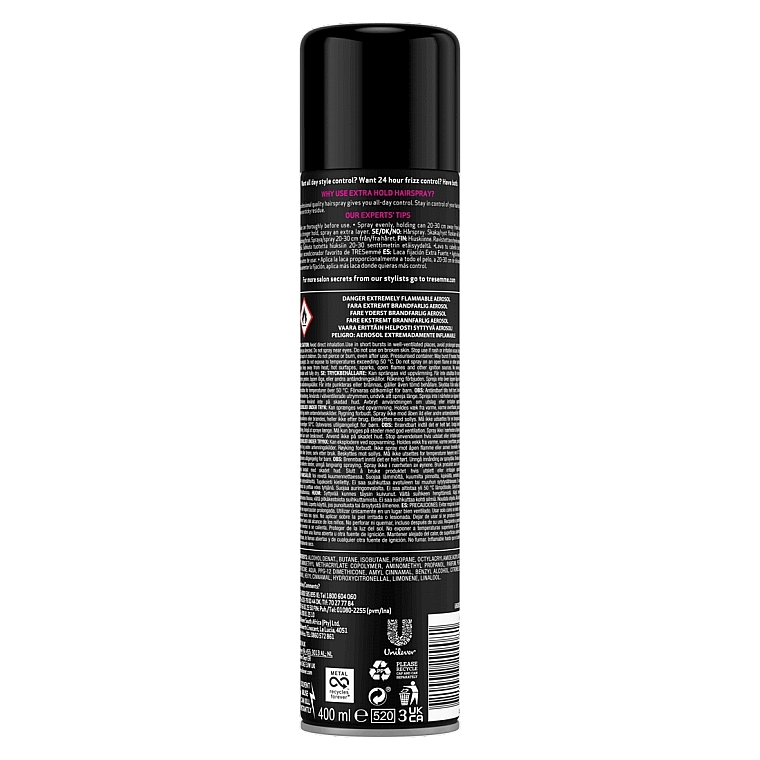 Лак для волос эстрасильной фиксации - Tresemme 4 Extra Hold Hairspray — фото N2