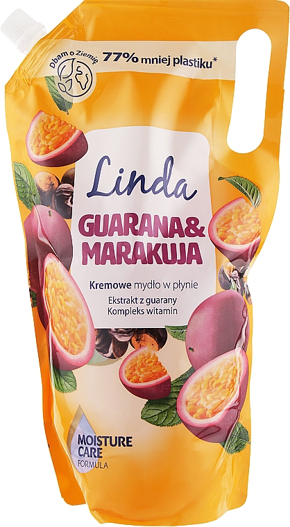 Рідке крем-мило для рук і тіла "Гуарана та маракуя" - Linda Cream Soap — фото N1