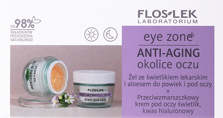 Набор - Floslek Anti-Aging (eye/gel/10g + eye/cr/15ml) — фото N1