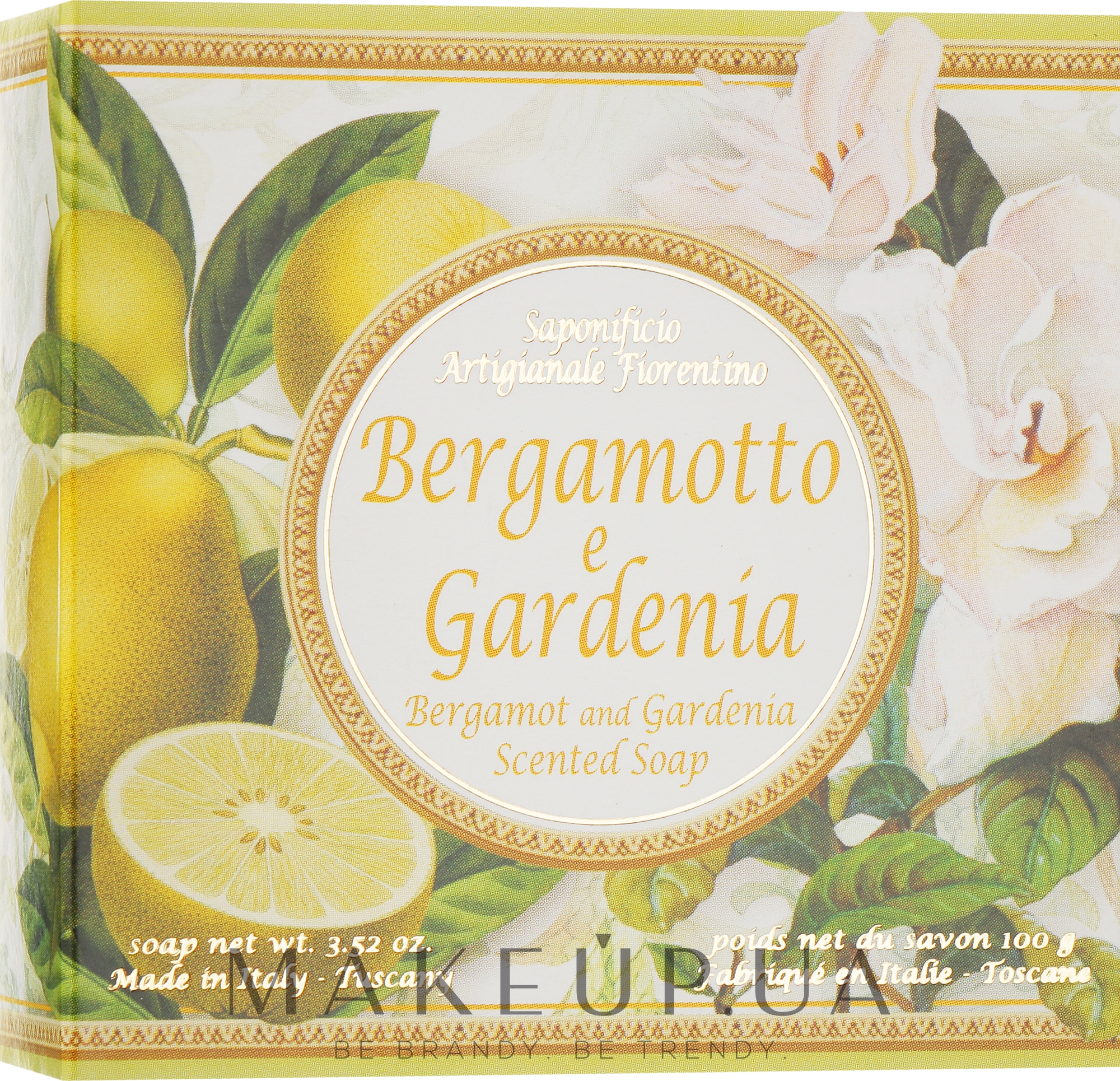 Натуральное мыло "Бергамот и Гардения" - Saponificio Artigianale Fiorentino Capri Bergamot & Gardenia Soap — фото 100g