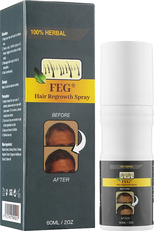 Спрей-активатор для роста волос - Feg Hair Regrowth Spray — фото N2