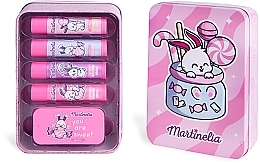 Набор для губ - Martinelia Yummy Makeup Tin Box (lip/balm/4 pcs + lip/gloss/1 pcs) — фото N1
