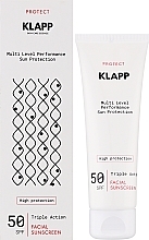 Сонцезахисний крем - Klapp Multi Level Performance Sun Protection Cream SPF50 — фото N2