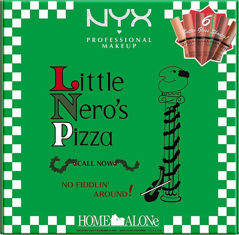 Набір для макіяжу губ - NYX Professional Makeup Home Alone Little Nero's Pizza Butter Gloss Set — фото N3