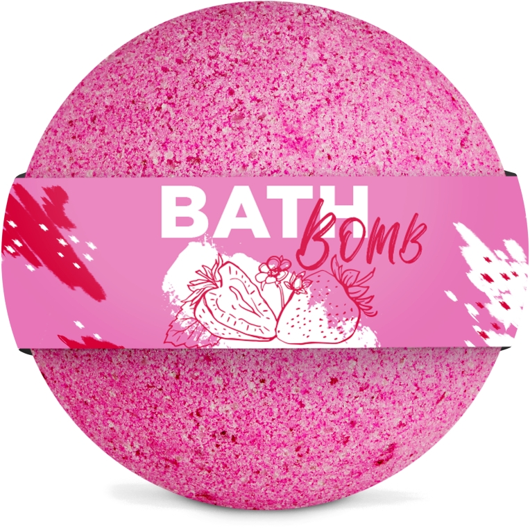 Бомбочка для ванны "Strawberry" - SHAKYLAB Bath Bomb